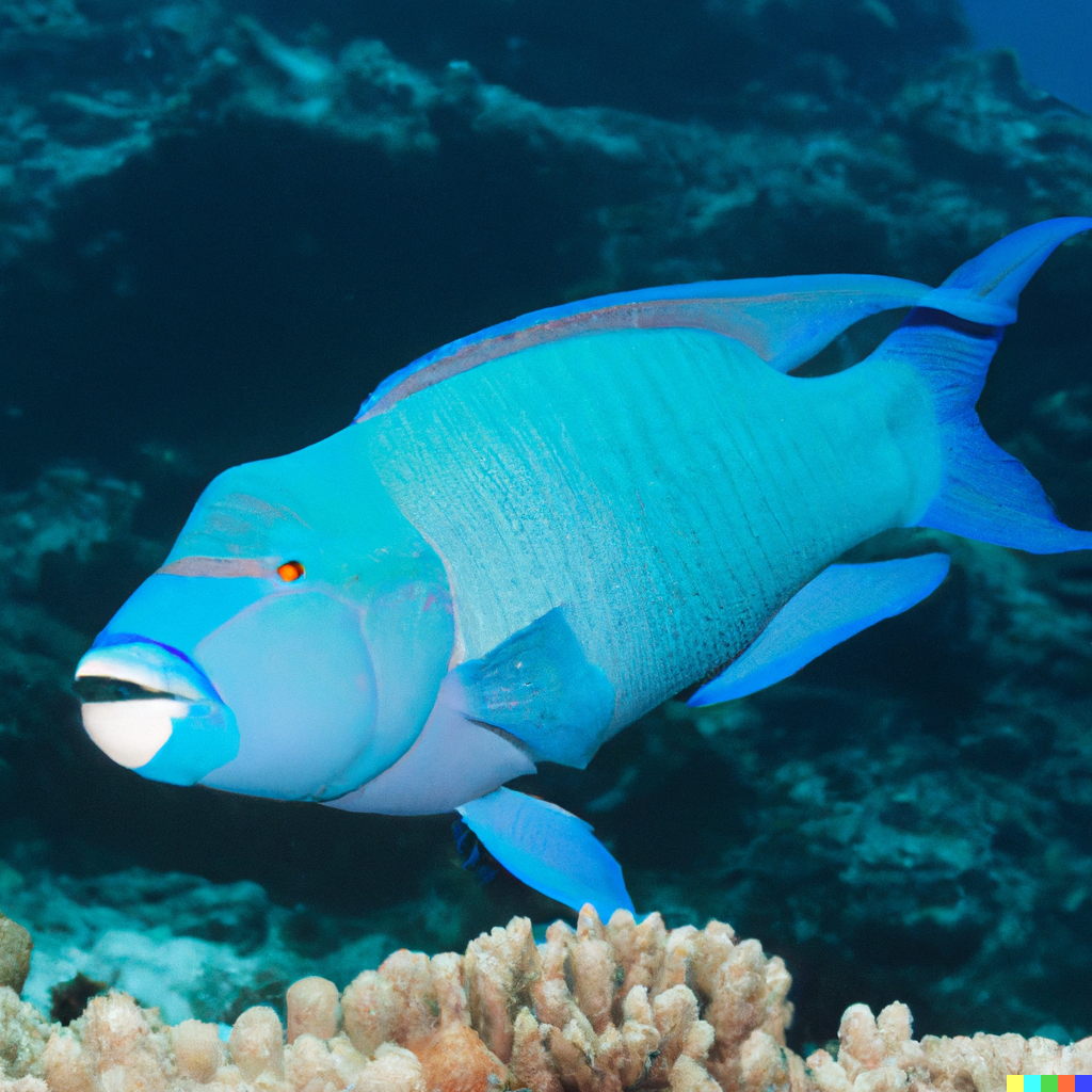 The Blue ParrotFish                A Must-See for Any Coral Reef Dive or Snorkel